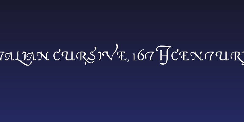 Italian Cursive, 16th Century Social Header