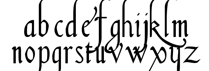Italian Cursive, 16th Century Font LOWERCASE