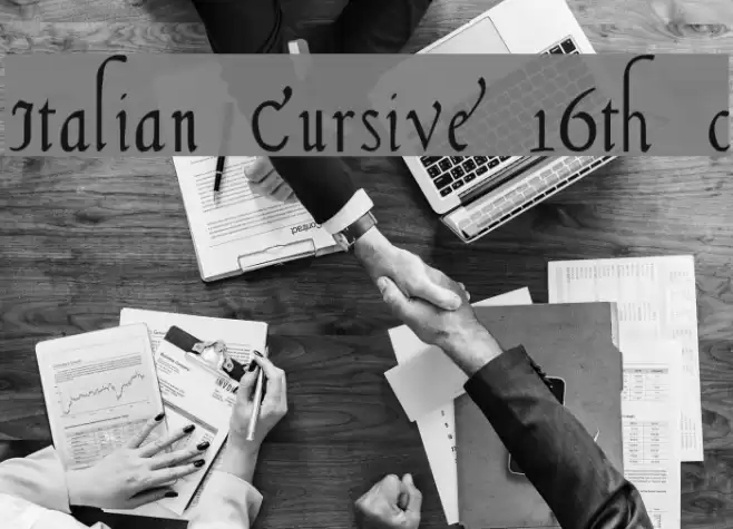 Italian Cursive 16th c Schriftart examples