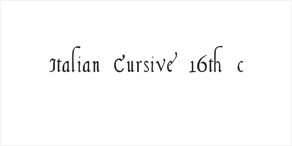 Italian Cursive 16th c Logo