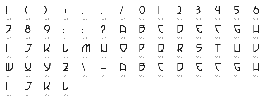 Italian FootballRegular Character Map