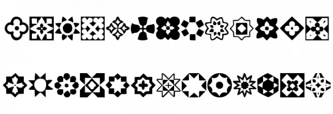 Italian Mosaic Ornaments フォント 大文字