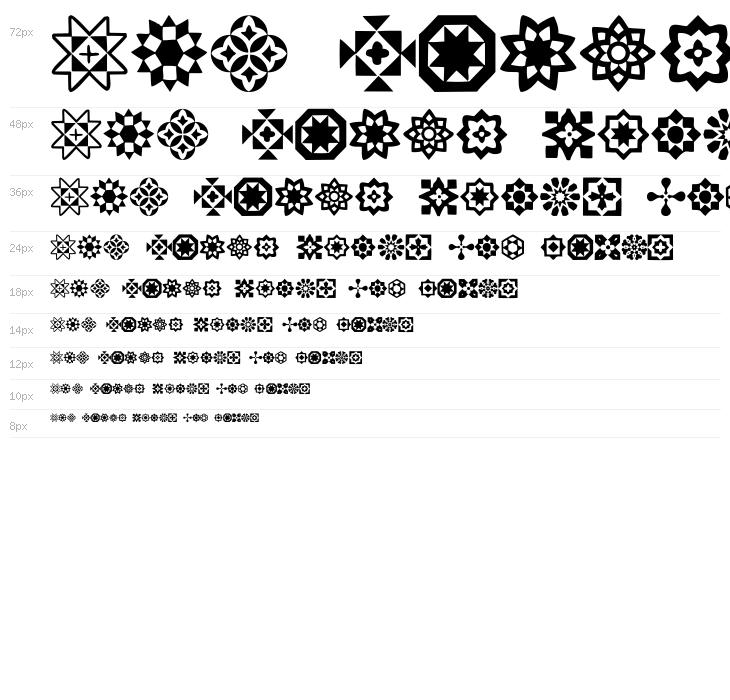 Italian Mosaic Ornaments Waterfall