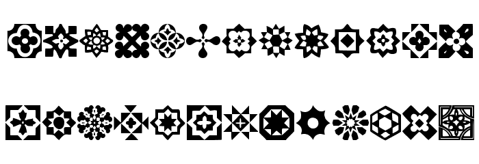 Italian Mosaic Ornaments Font LOWERCASE