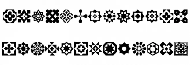 Italian Mosaic Ornaments Font LOWERCASE