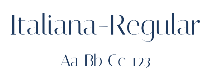 Italiana-Regular Font Preview