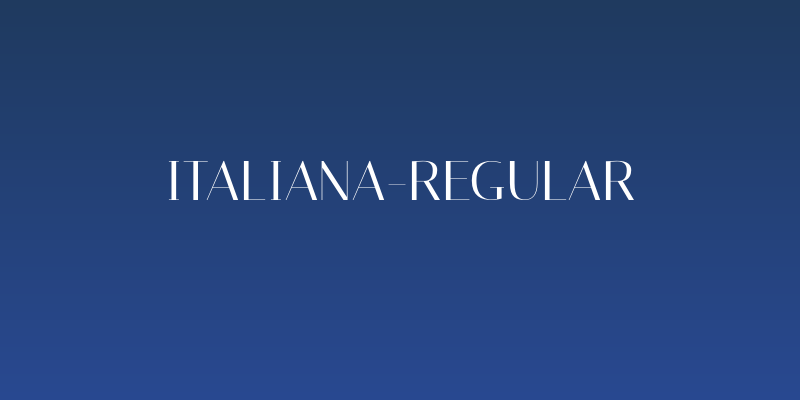 Italiana-Regular Social Header