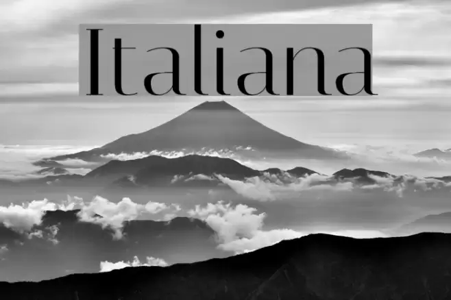 Italiana Font examples