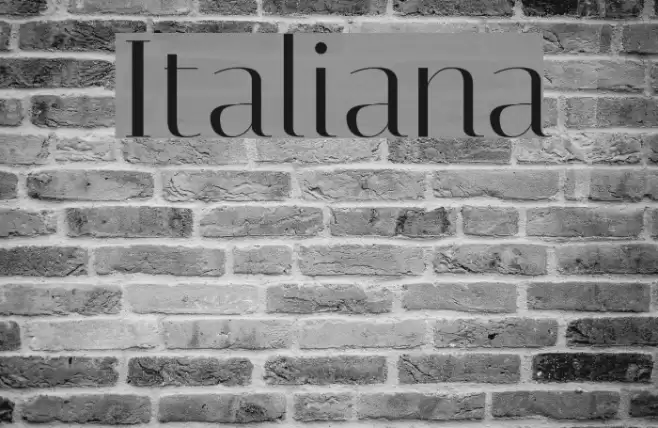 Italiana Font examples