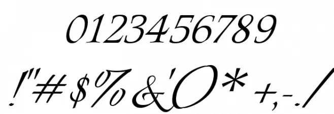 Italianno Font OTHER CHARS