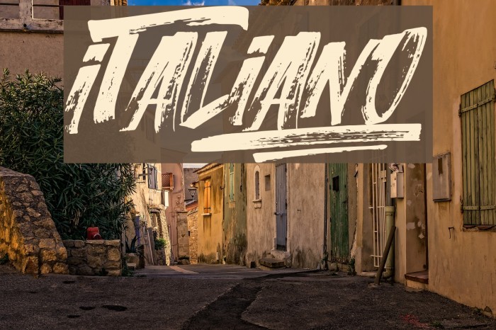 Italiano Font examples