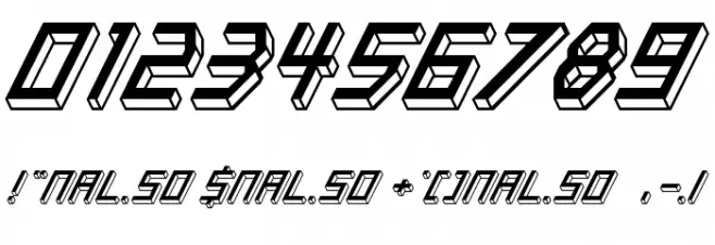 Italic Bricks Regular Font OTHER CHARS