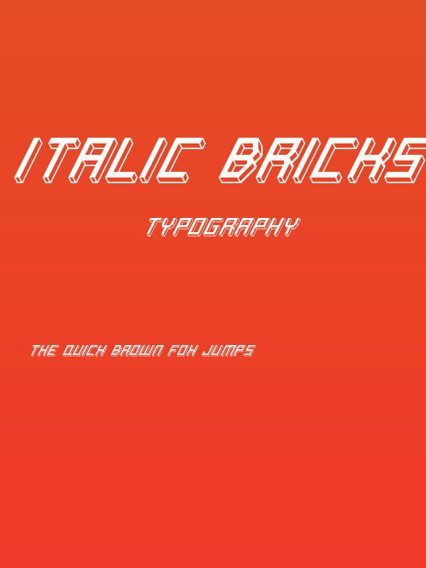Italic Bricks Regular Poster