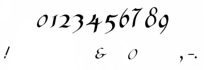 Italic Hand Medium Font OTHER CHARS