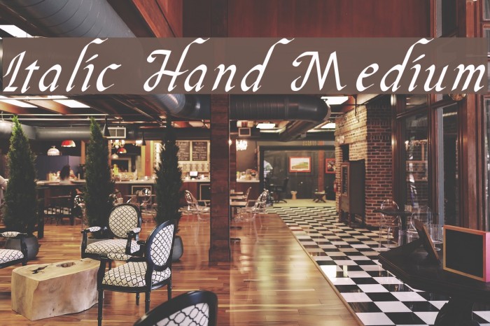 Italic Hand Medium Example 2
