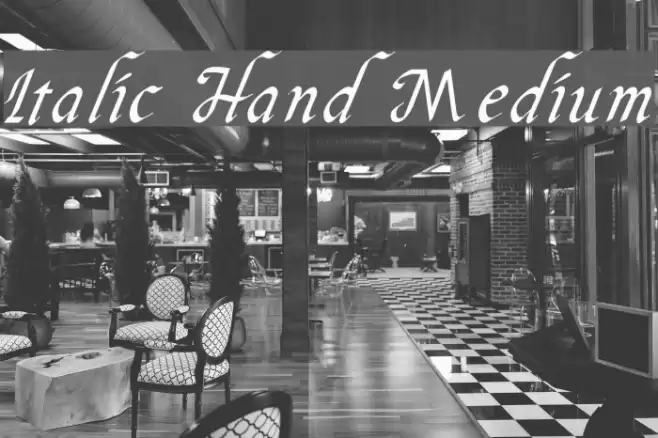 Italic Hand Medium Font examples