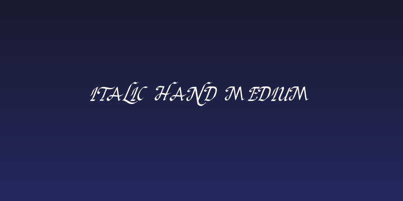 Italic Hand Medium Social Header