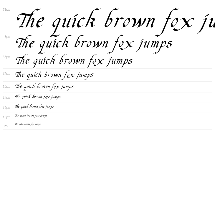 Italic Hand Medium Waterfall