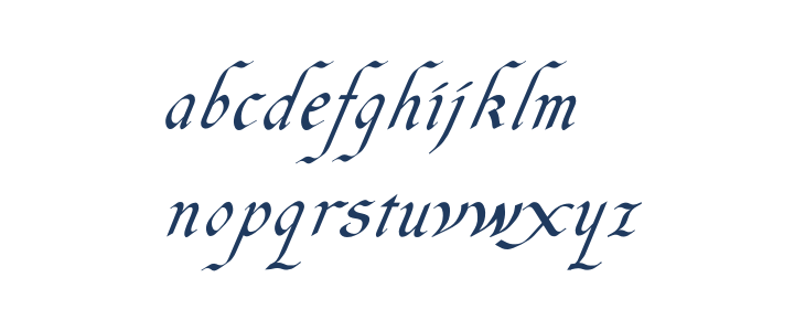 Italic Hand Medium Lowercase