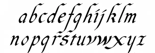 Italic Hand Medium फ़ॉन्ट लोअरकेस