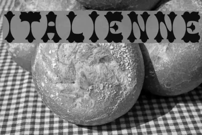 Italienne Font examples