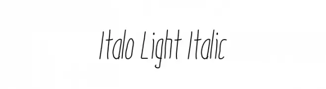 Italo Light Italic  フリーフォントのダウンロード