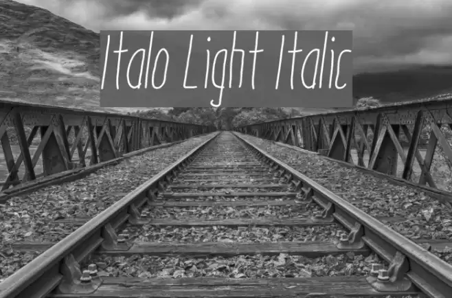 Italo Light Italic Font examples