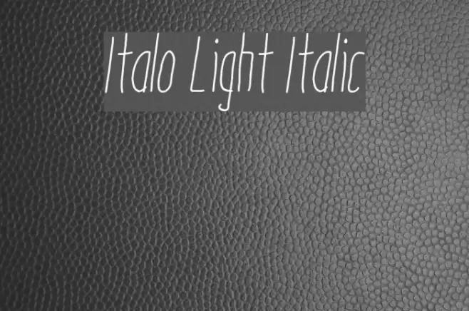 Italo Light Italic Font examples