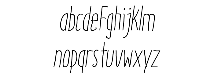 Italo Light Italic Font Litere mici