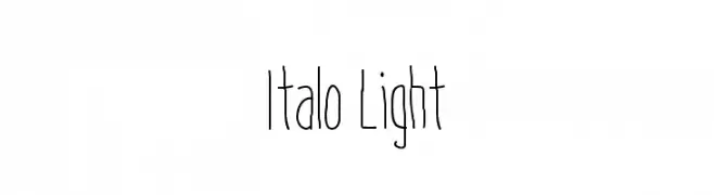 Italo Light  フリーフォントのダウンロード