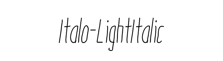 Italo-LightItalic  Free Fonts Download