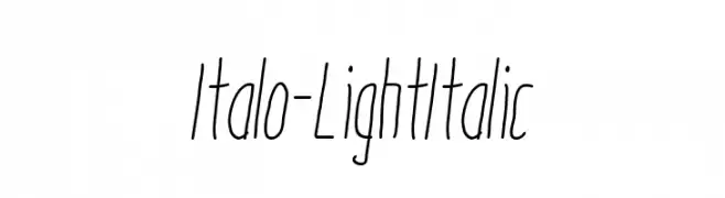 Italo-LightItalic  Descarca Fonturi Gratis