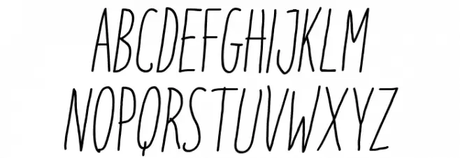 Italo-LightItalic Schriftart Groß