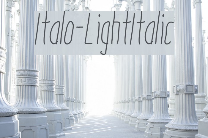 Italo-LightItalic Font examples