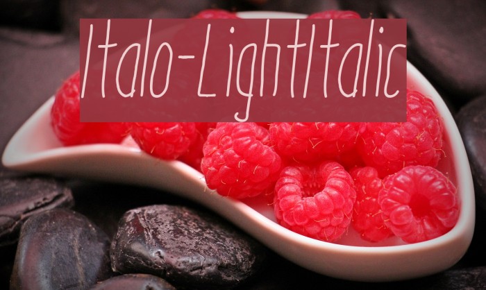 Italo-LightItalic Font examples
