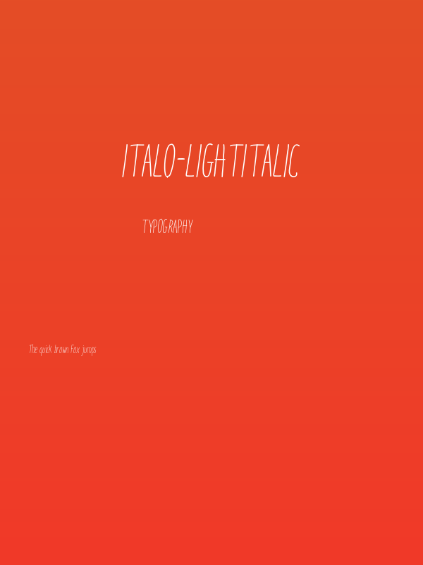 Italo-LightItalic Poster