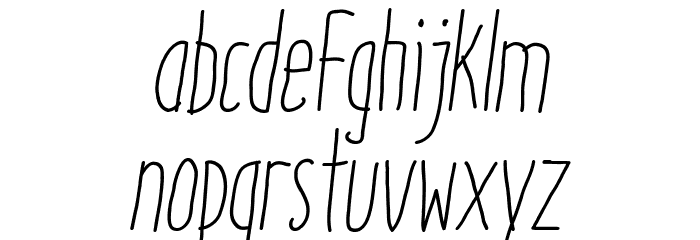 Italo-LightItalic Font LOWERCASE