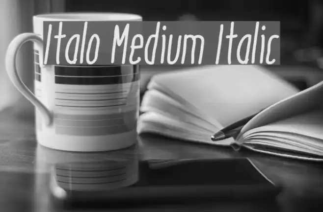 Italo Medium Italic Font examples