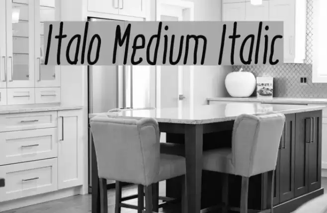Italo Medium Italic Font examples