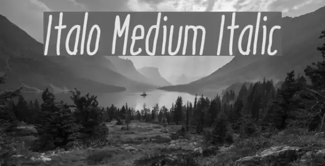 Italo Medium Italic Font examples