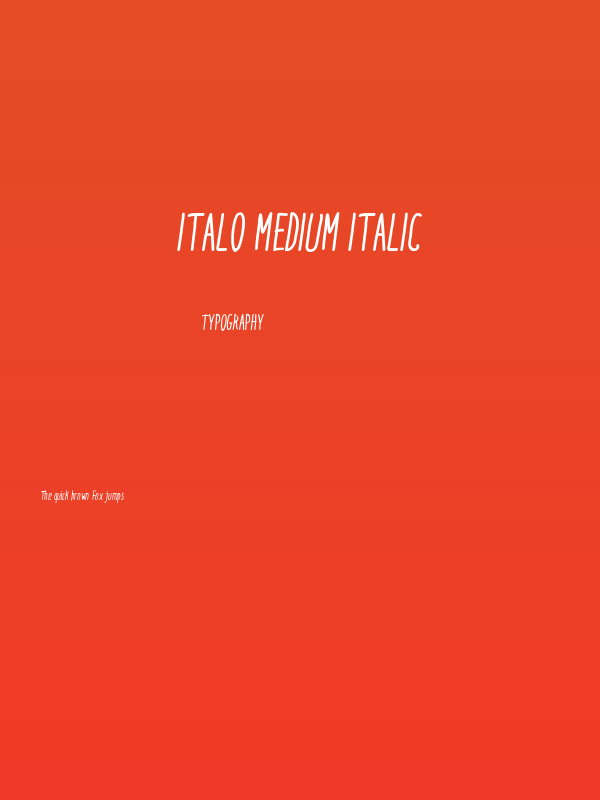 Italo Medium Italic Poster