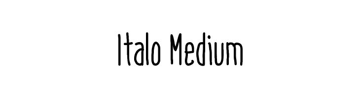 Italo Medium  नि: शुल्क फ़ॉन्ट्स डाउनलोड