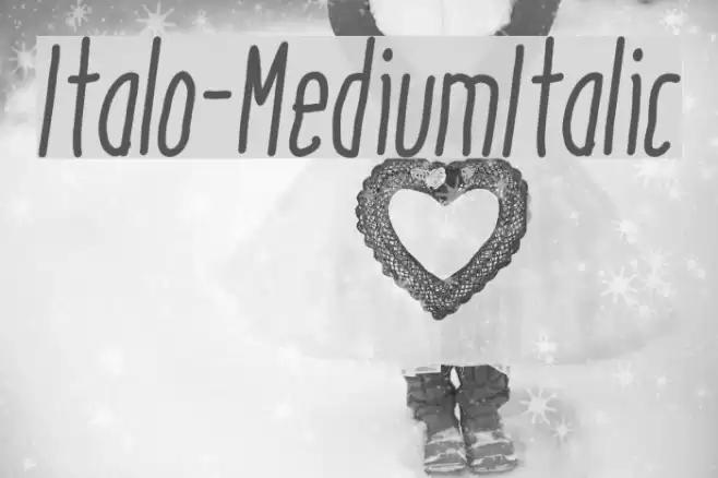 Italo-MediumItalic Font examples