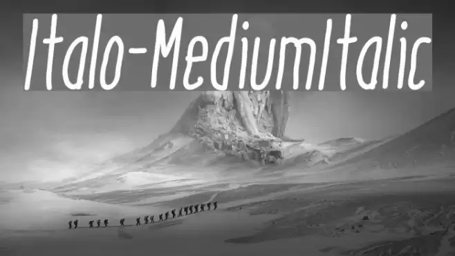 Italo-MediumItalic Font examples