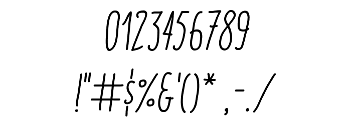 Italo Regular Italic Font OTHER CHARS