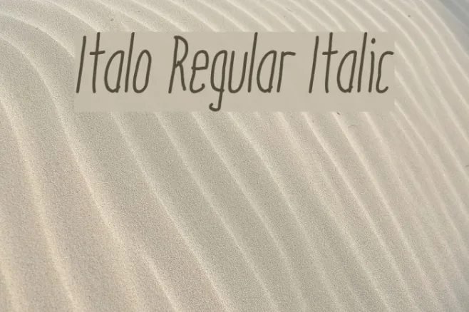 Italo Regular Italic Example 1