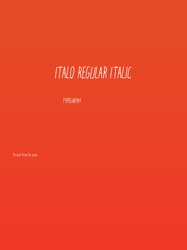 Italo Regular Italic Poster