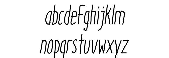 Italo Regular Italic Font LOWERCASE