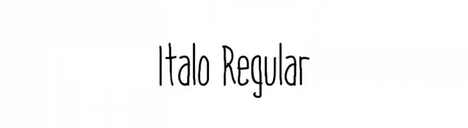 Italo Regular  Frei Schriftart Herunterladen