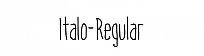 Italo-Regular  font caratteri gratis